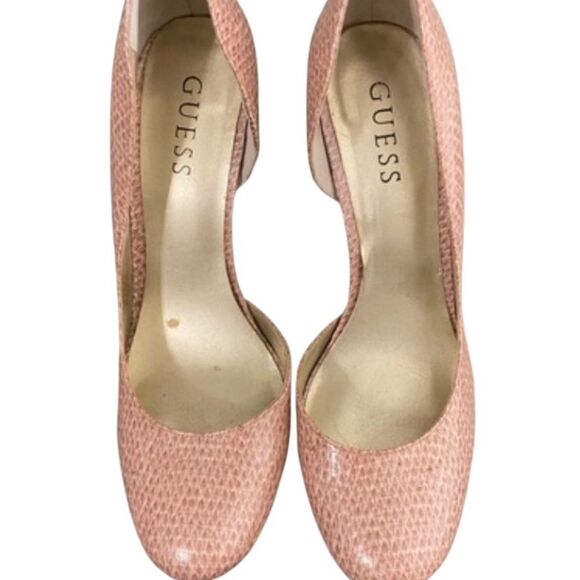 GUESS blush pink snakeskin platform pump heels - Picture 3 of 10